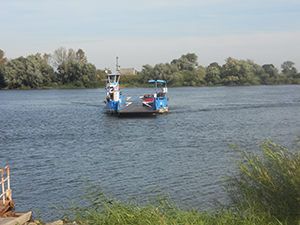 Fähre über die Elbe am Elberadweg bei Tießau, Hitzacker